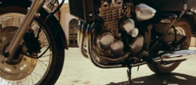 1996 Triumph 900 Thunderbird in the movie Heaven's Burning