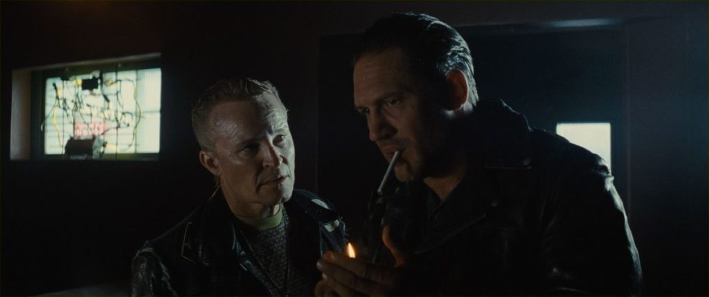Damon Herriman and Tom Hardy in the movie Bikerider