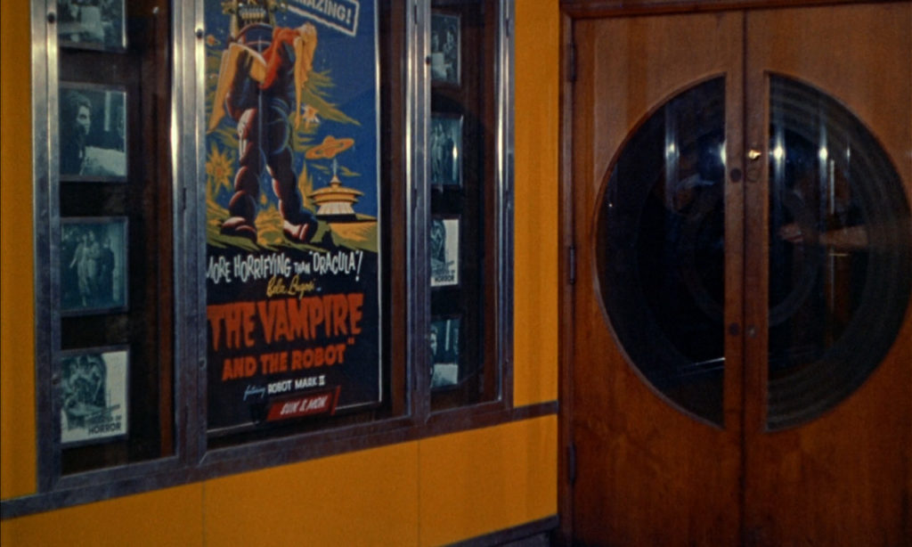 A poster of a non-existent Vampire And Robot movie in the 1958 film Blob.