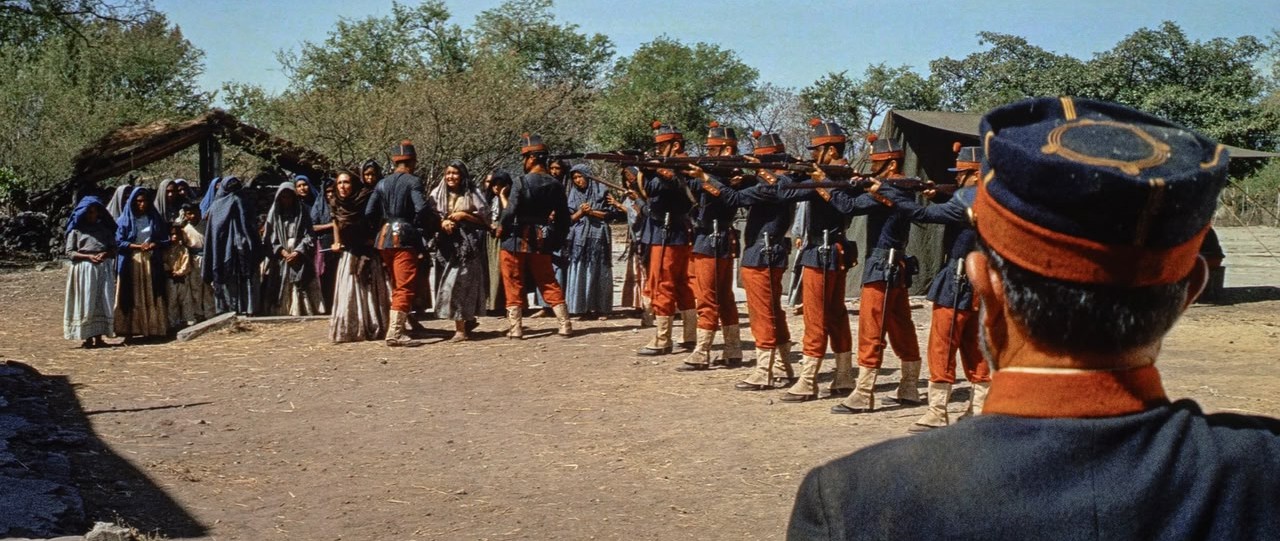 two mules for sister sara, French soldiers wreak havoc