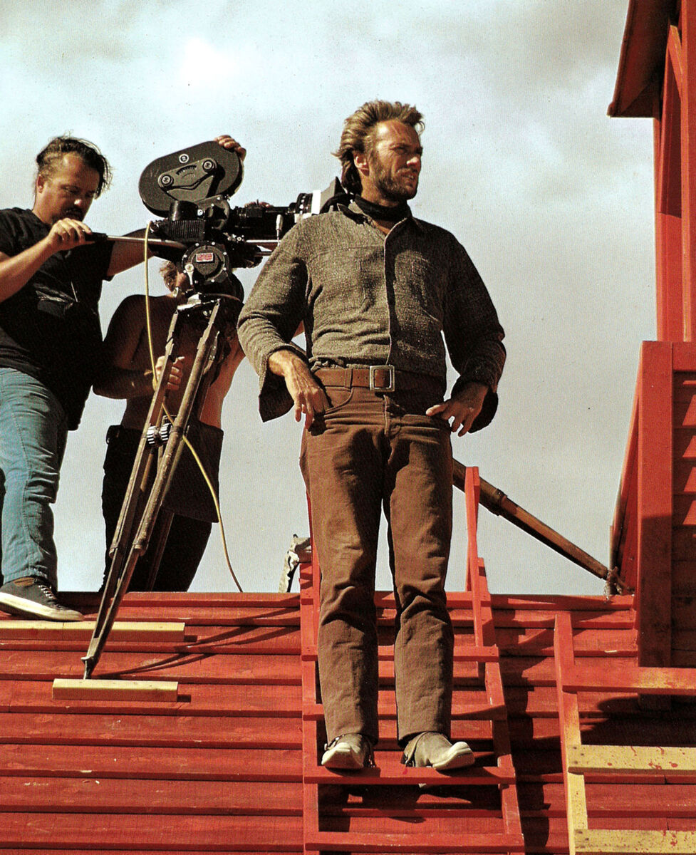 Clint Eastwood on the set of the movie The Tramp of the High Plains, 1973