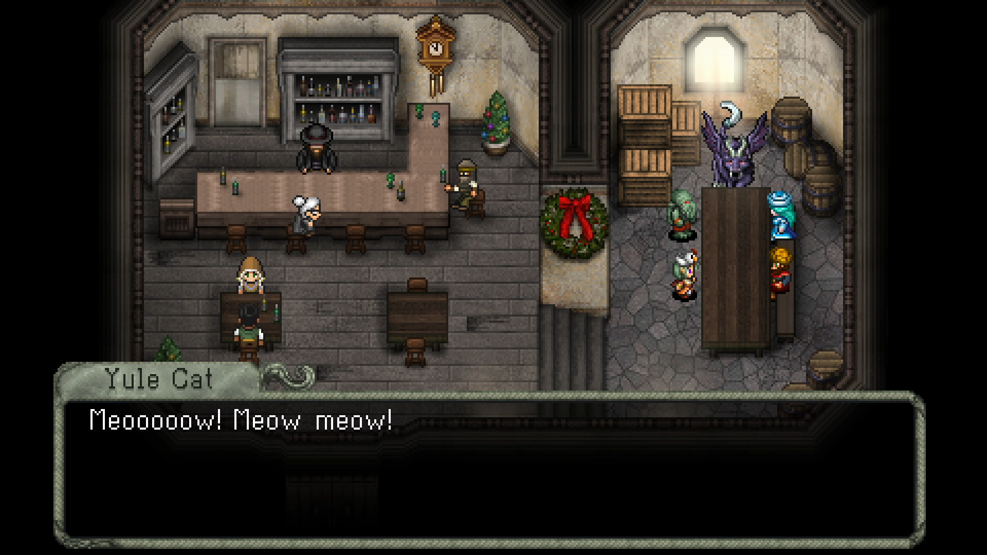 Baba Yaga and the Yule Cat, Cthulhu Saves Christmas, screenshot of the game