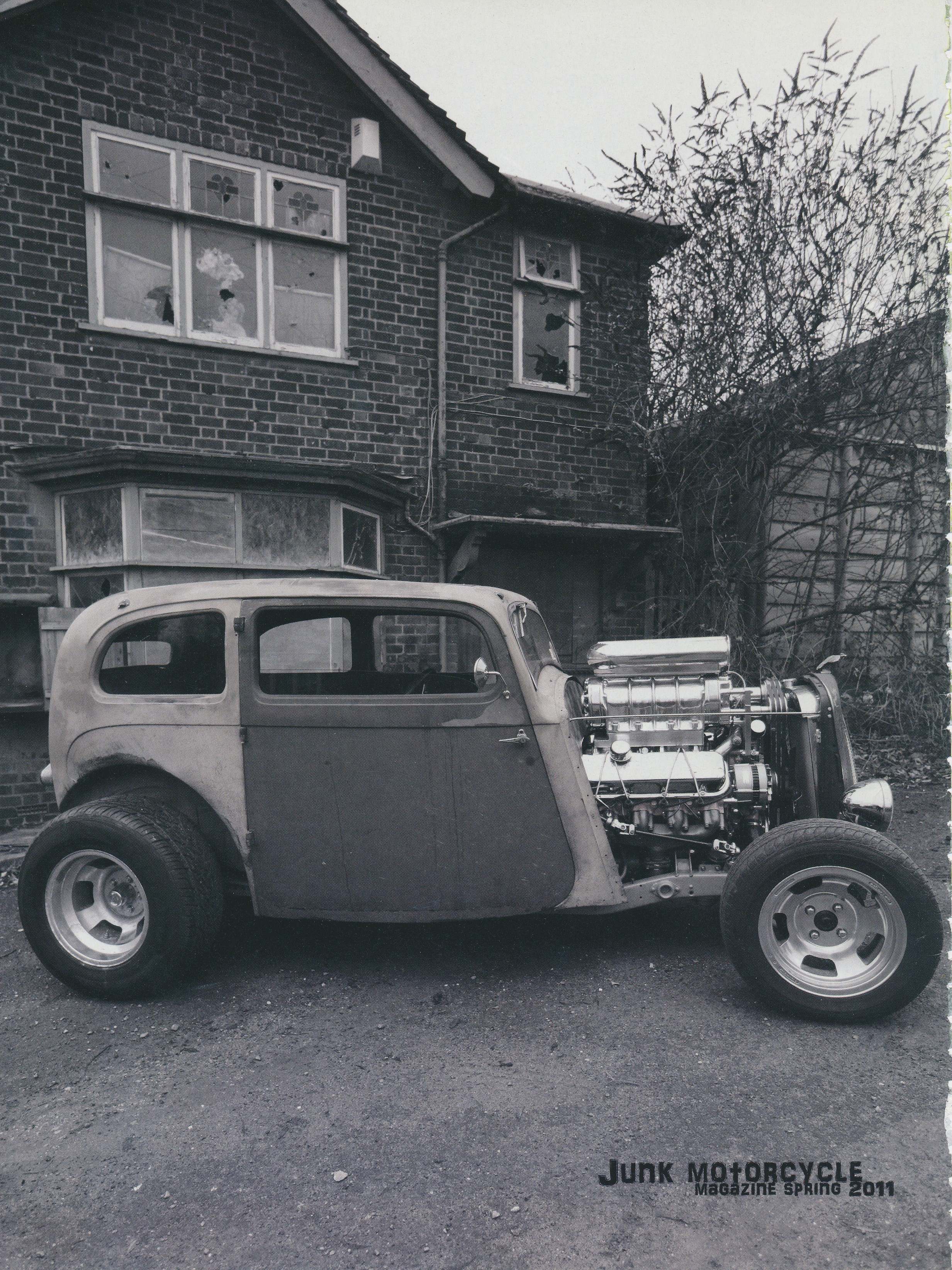 Diesel 1936 Singer Bantam, Junk Motorcycle Magazine Issue #2 Spring 2011, scan 2.