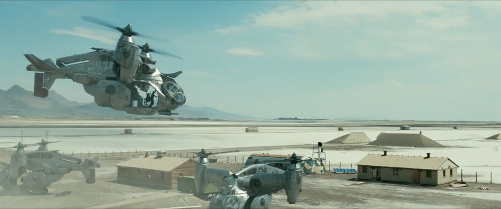 helicopters, a shot from the TV series Fallout 2024