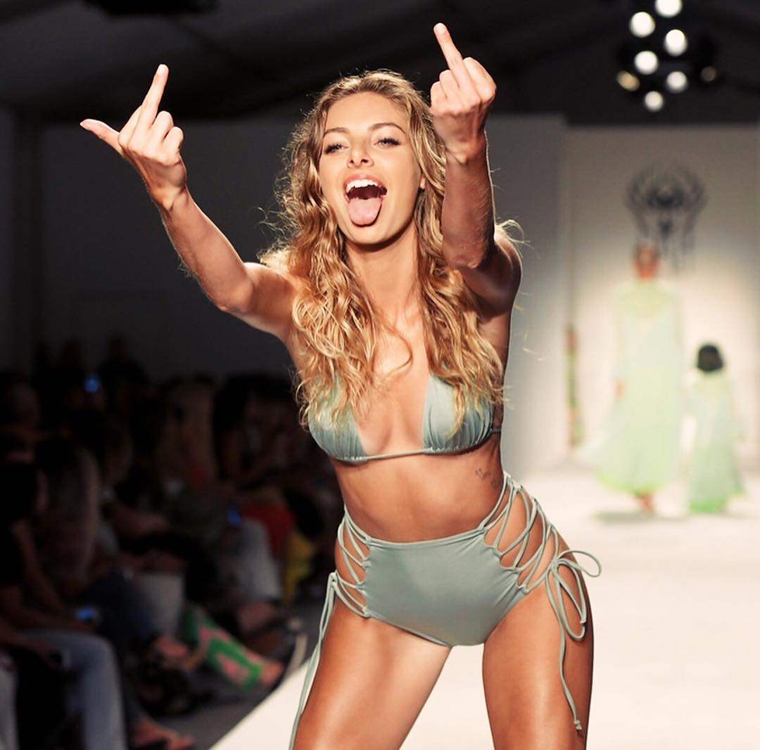 Jessica Martin on the catwalk