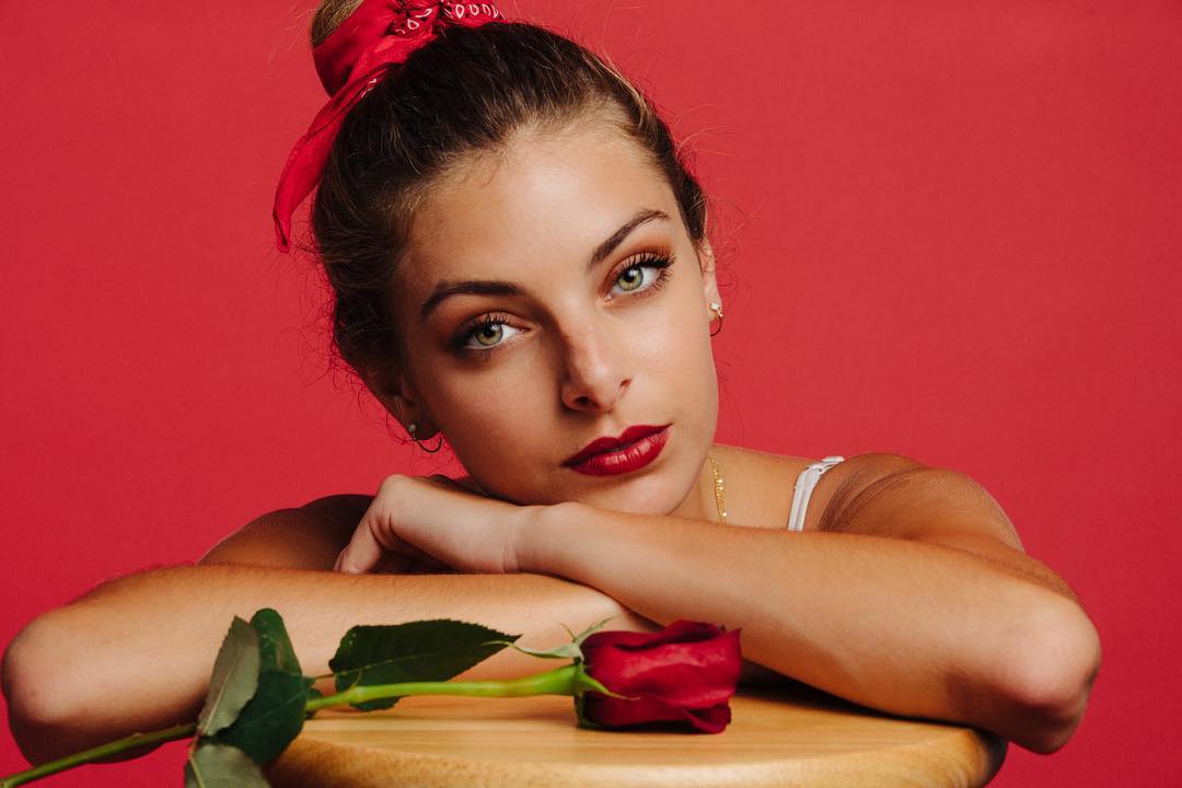 Jessica Martin with a rose