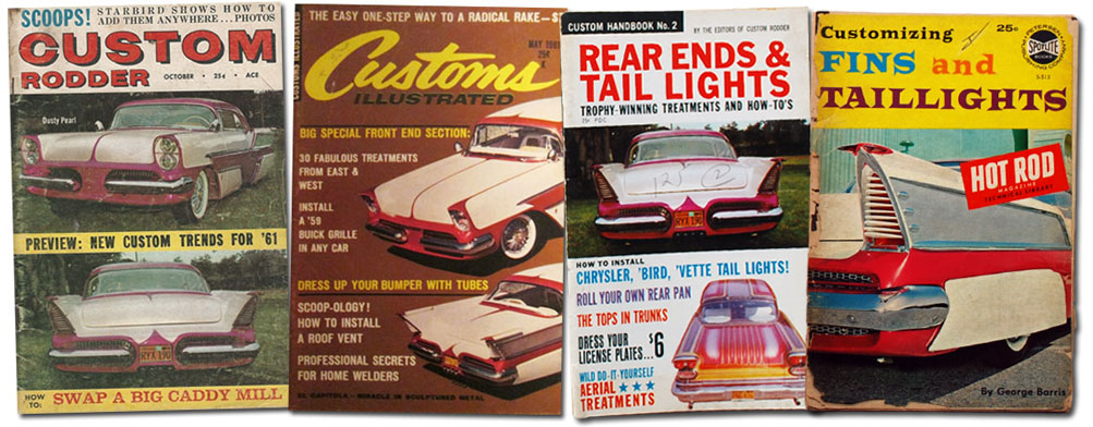 1957 Chevrolet 210 - El Capitola by Sam Barris on the covers of magazines of the 60th year.