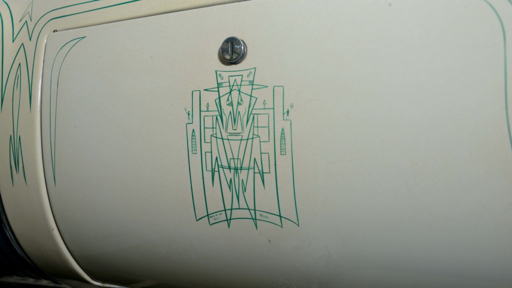 1951 Mercury Club Coupe, Hirohata Merc brothers George and Sam Barris, Pinstripe Is The City, Kenny Von Dutch Howard