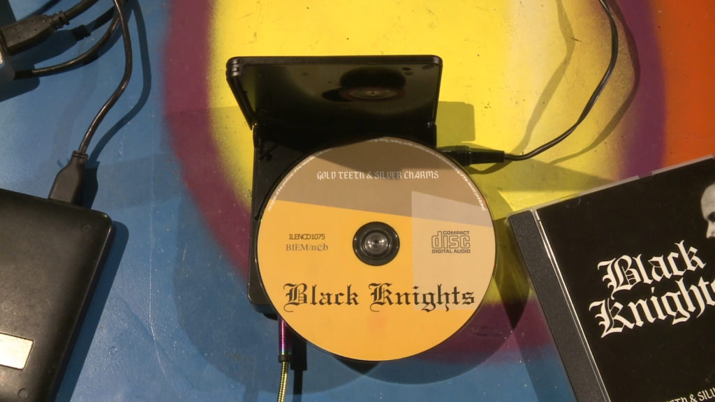 The Black Knights CD in the Sony D-88 Discman player.