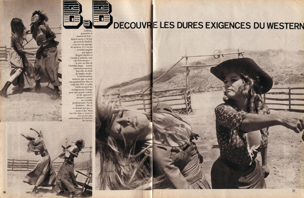 the fight between Bardot and Cardinale in the film Petroleum Girls