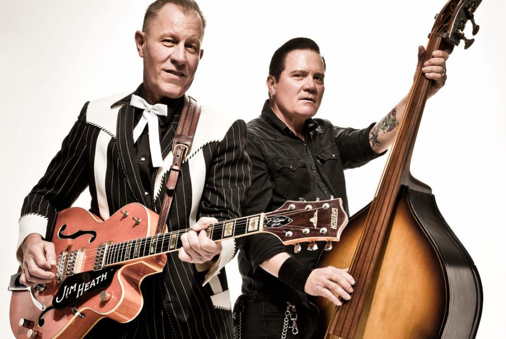 Jim Heath and Jimbo Wallace, the cycobilly band Reverend Horton Heat