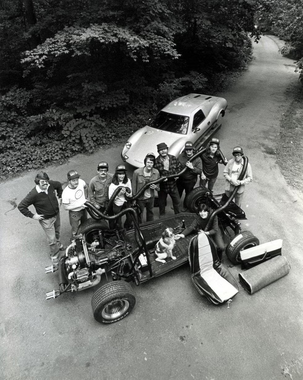 assembling the Kelmark GTS car out of the box in 1979