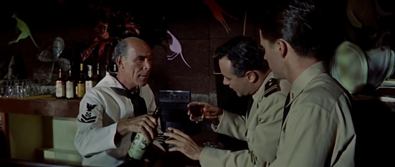 Crandall and Hanson at the Officers' Club, The Wackiest Ship in the Army