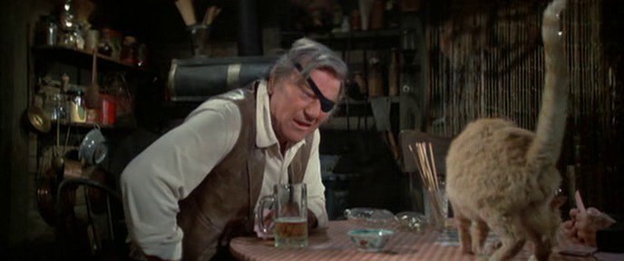 Rooster Cogburn and his cat General Sterling