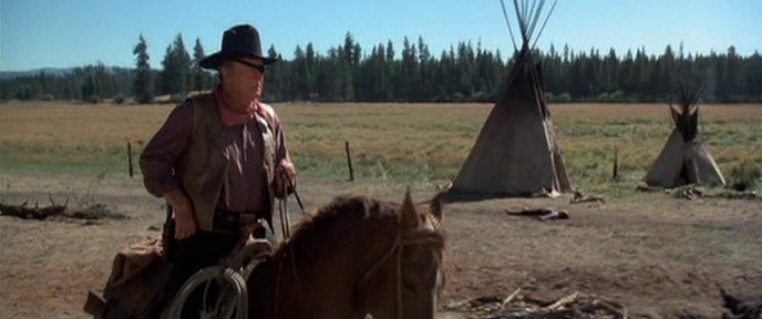 a shot from the movie Rooster Cogburn