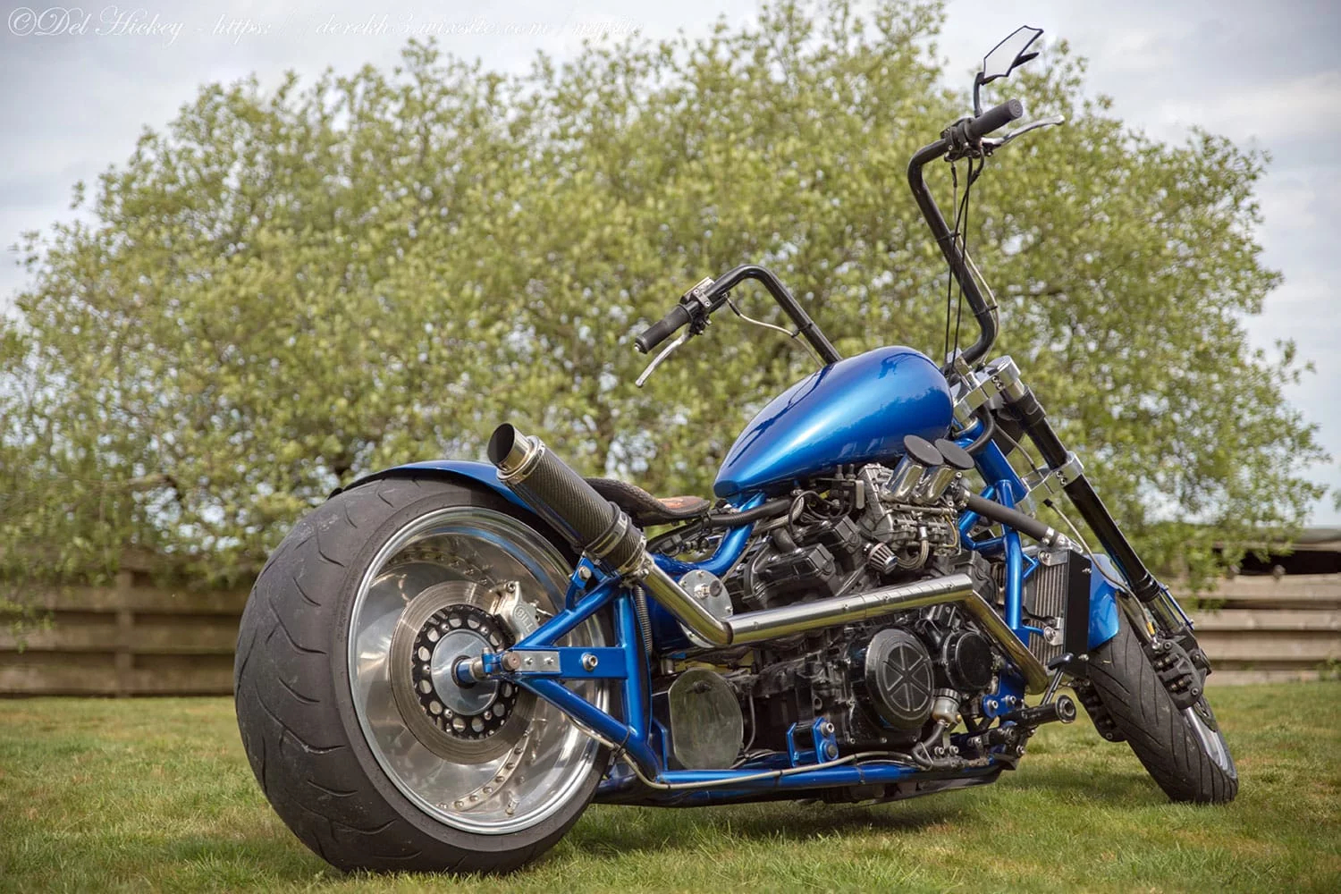 Chopper with a V4 engine from a Yamaha V-Max motorcycle, photo 02.