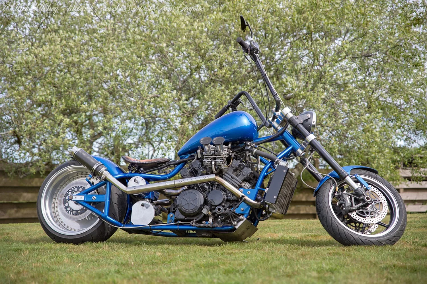 Chopper with a V4 engine from a Yamaha V-Max motorcycle, photo 03.