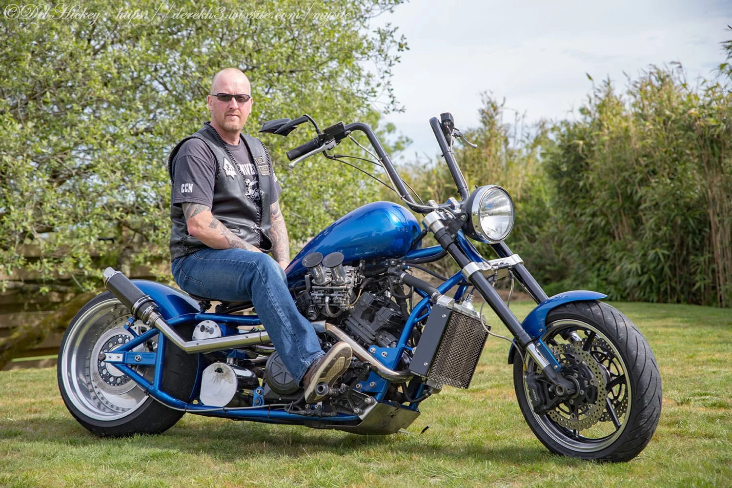 Chopper with a V4 engine from a Yamaha V-Max motorcycle, photo 08.