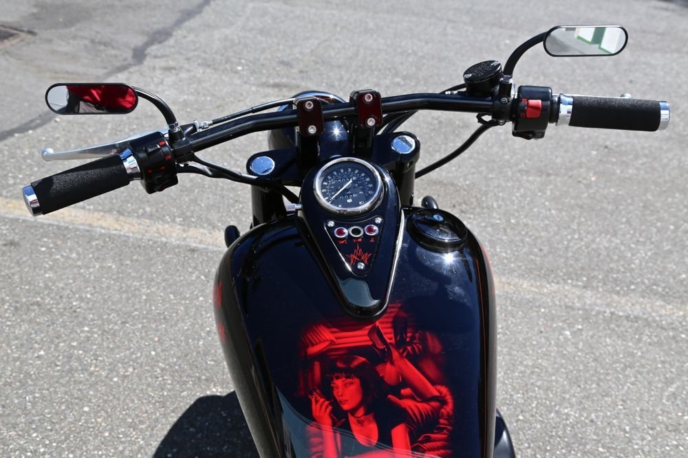 A custom Kawasaki motorcycle built in 2000, photo 11.