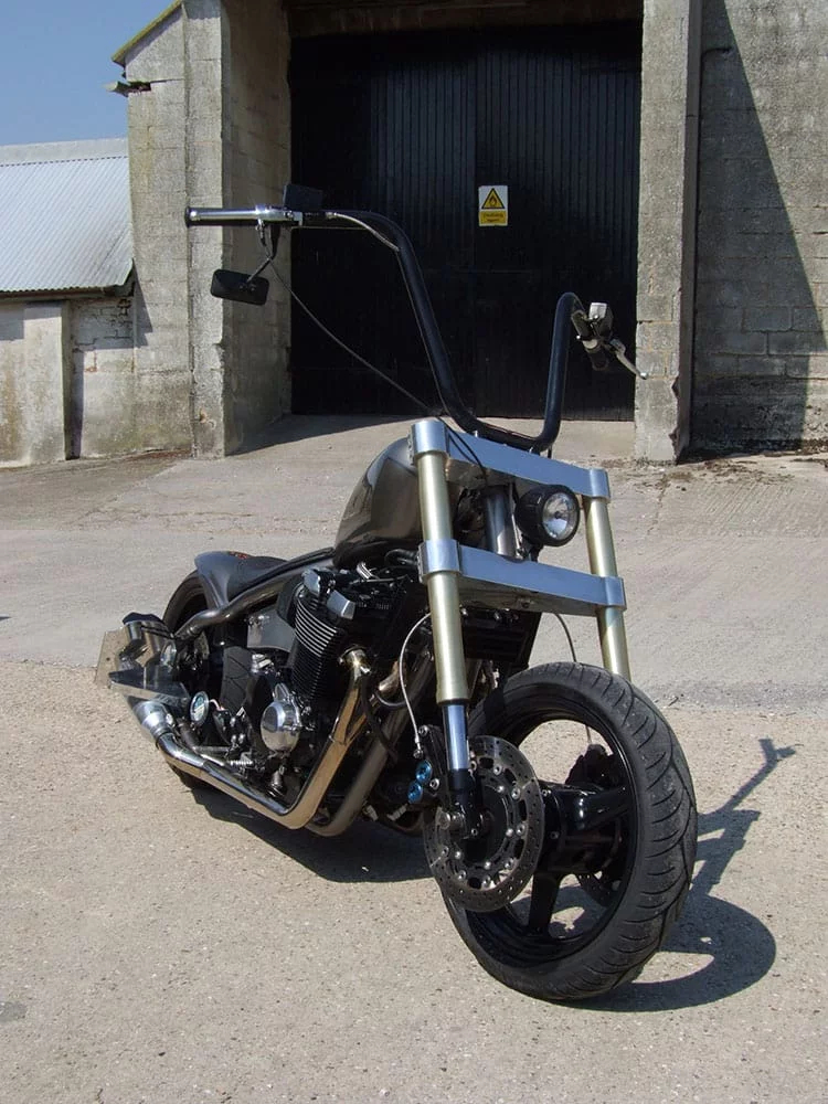 Custom motorcycle with Suzuki inline four-cylinder engine, photo 06.