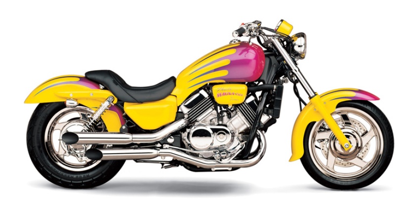 Custom Honda Magna motorcycle from Cobra Customs workshop, photo 01.
