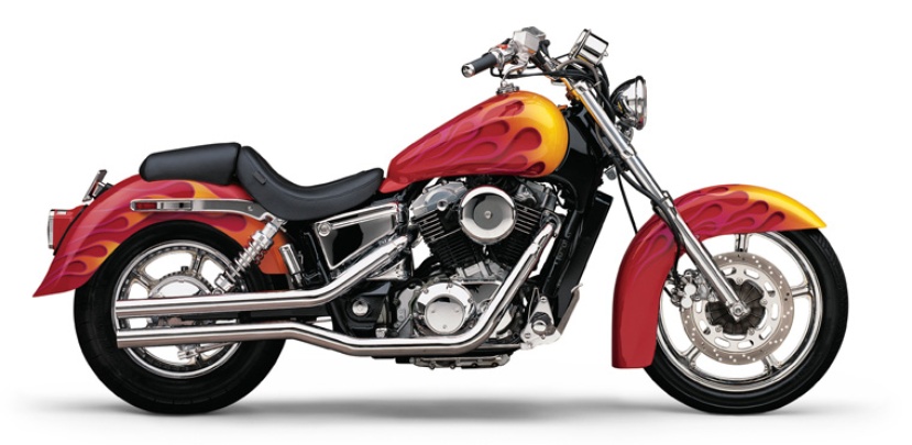 Custom Honda VT1100 motorcycle from Cobra Customs workshop, photo 03.