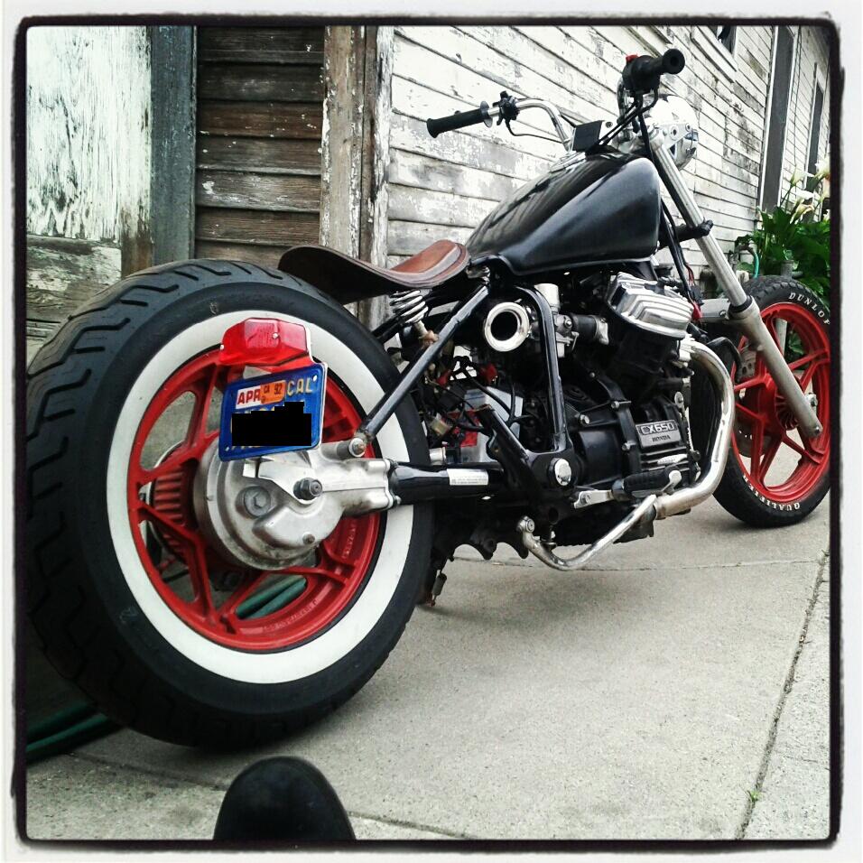 Chopper with engine from Honda CX650, photo 03.
