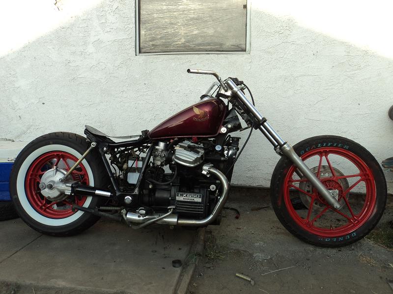 Chopper with engine from Honda CX650, photo 06.