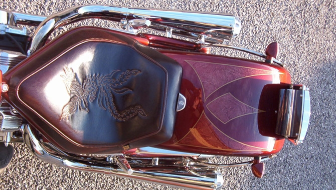 Chopper with a Honda VF750, V4 engine, photo 06.