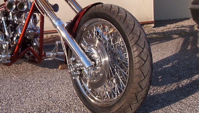 Chopper with a Honda VF750, V4 engine, photo 08.