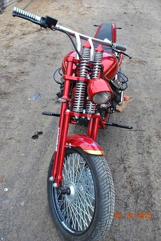 Chopper from the KovalCustom workshop with a MeMZ V4 engine from Zaporozhets, photo 03.