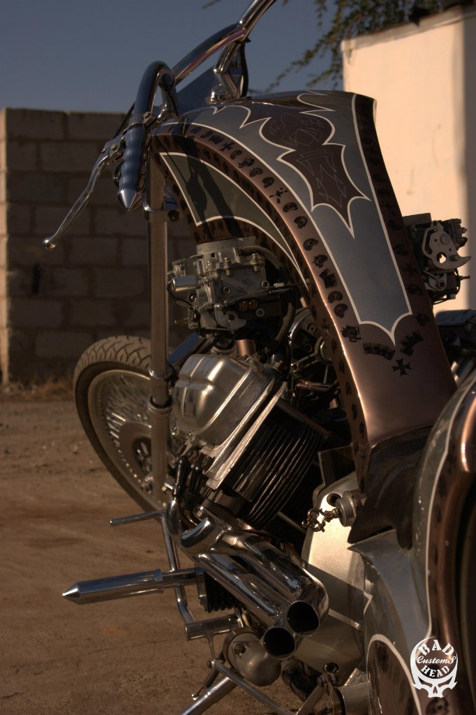 Chopper from the BadHead Customs workshop with a MeMZ V4 engine from Zaporozhets, photo 07.