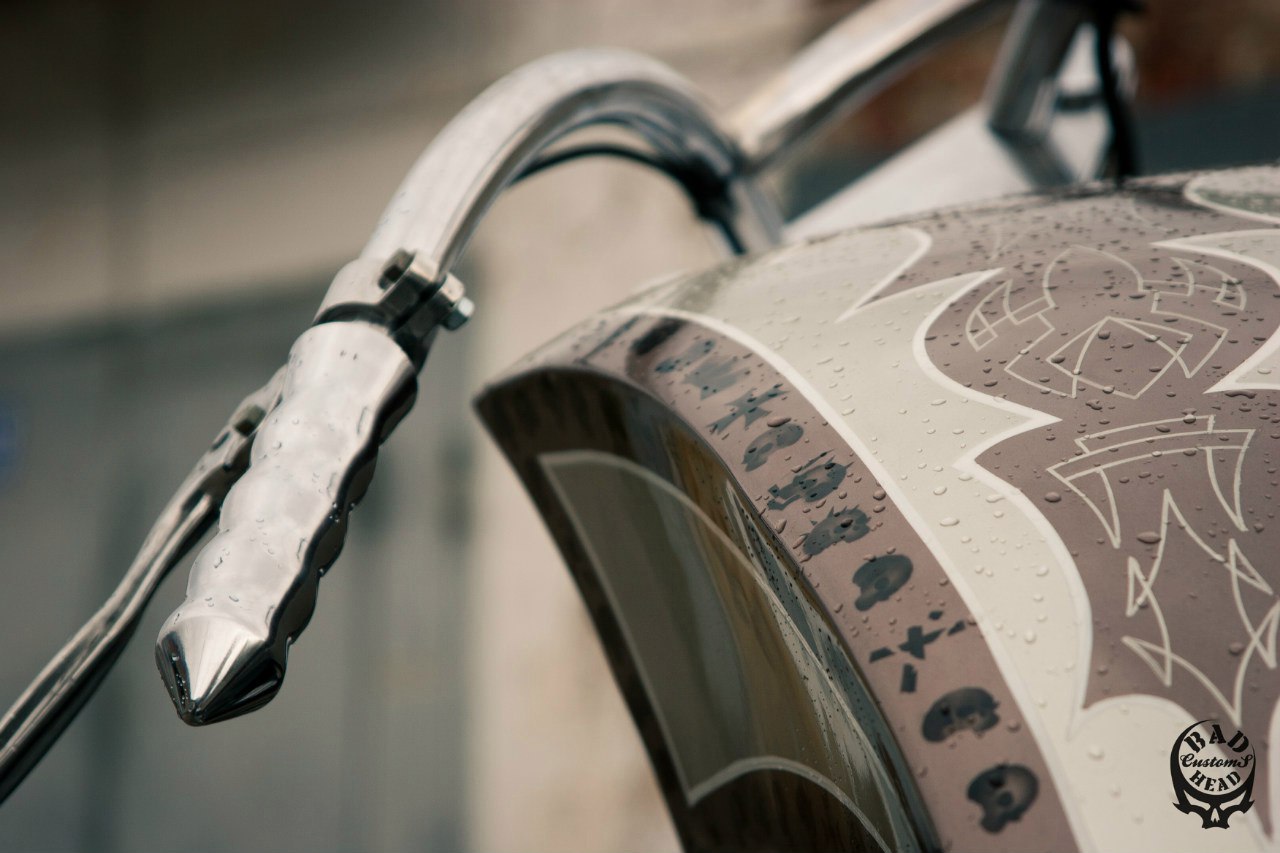 Chopper from the BadHead Customs workshop with a MeMZ V4 engine from Zaporozhets, photo 08.