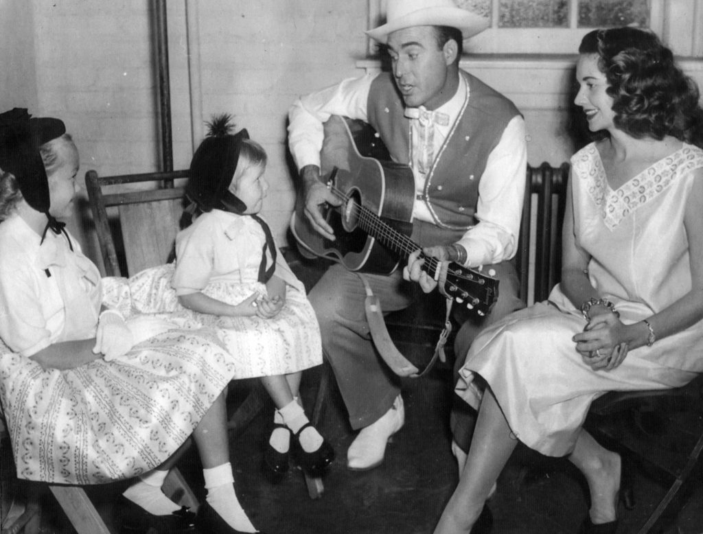The Horton family: daughters Geri and Janina, Johnny and Billie Jean, the Hortons Family