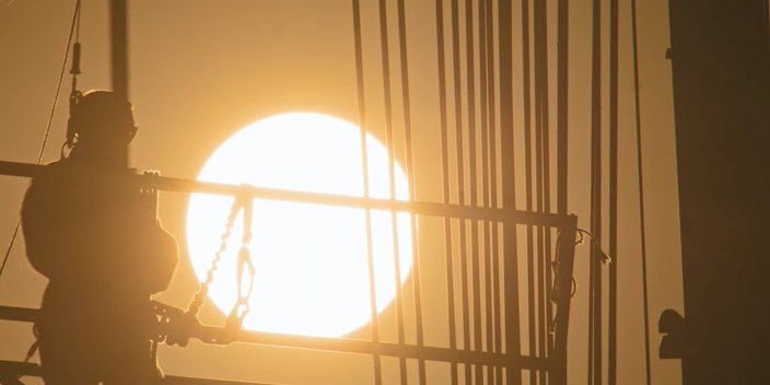 white prairie sun, a shot from the TV series Landman 2024