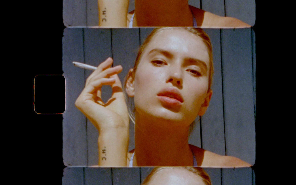 Lea Dina Mohr, German model, blonde, 35mm film photo