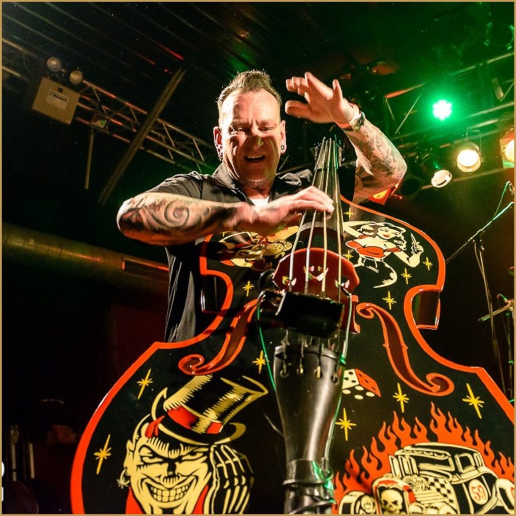 Paul Choppy Lamborn, double bassist of Guana Batz