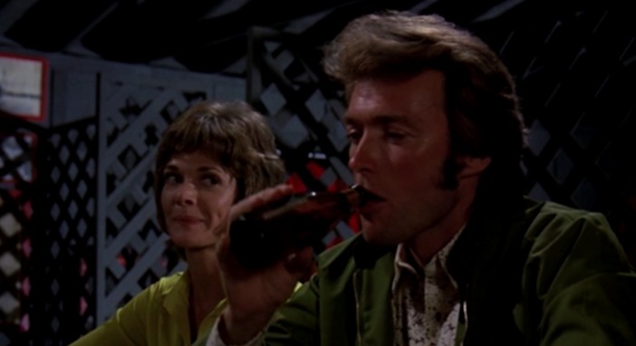 Clint Eastwood and Jessica Walter in the movie Play Misty for Me Before You Die, 1971