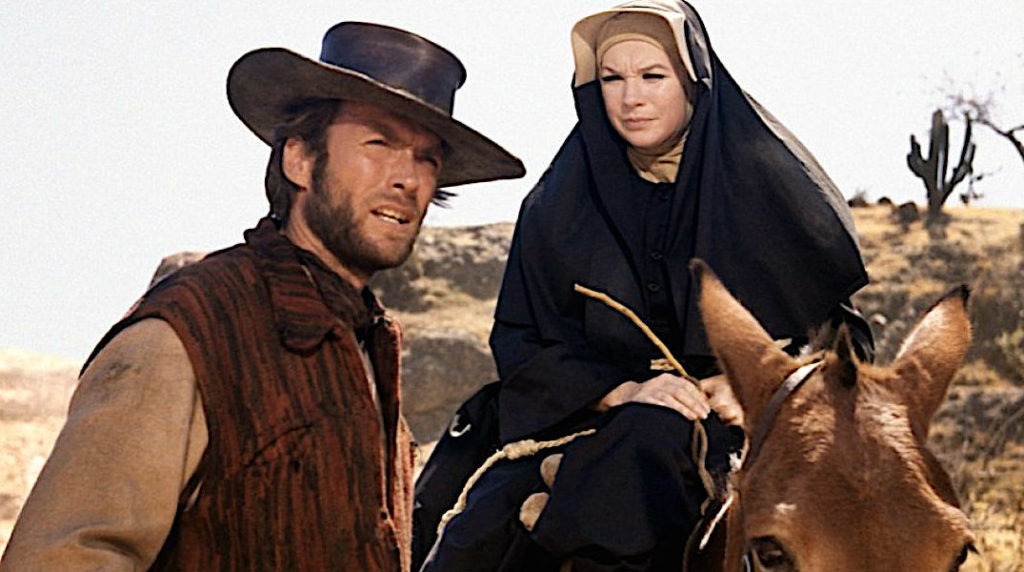 Two Mules for Sister Sara 1970, still from the movie, Clint Eastwood and Shirley McClain