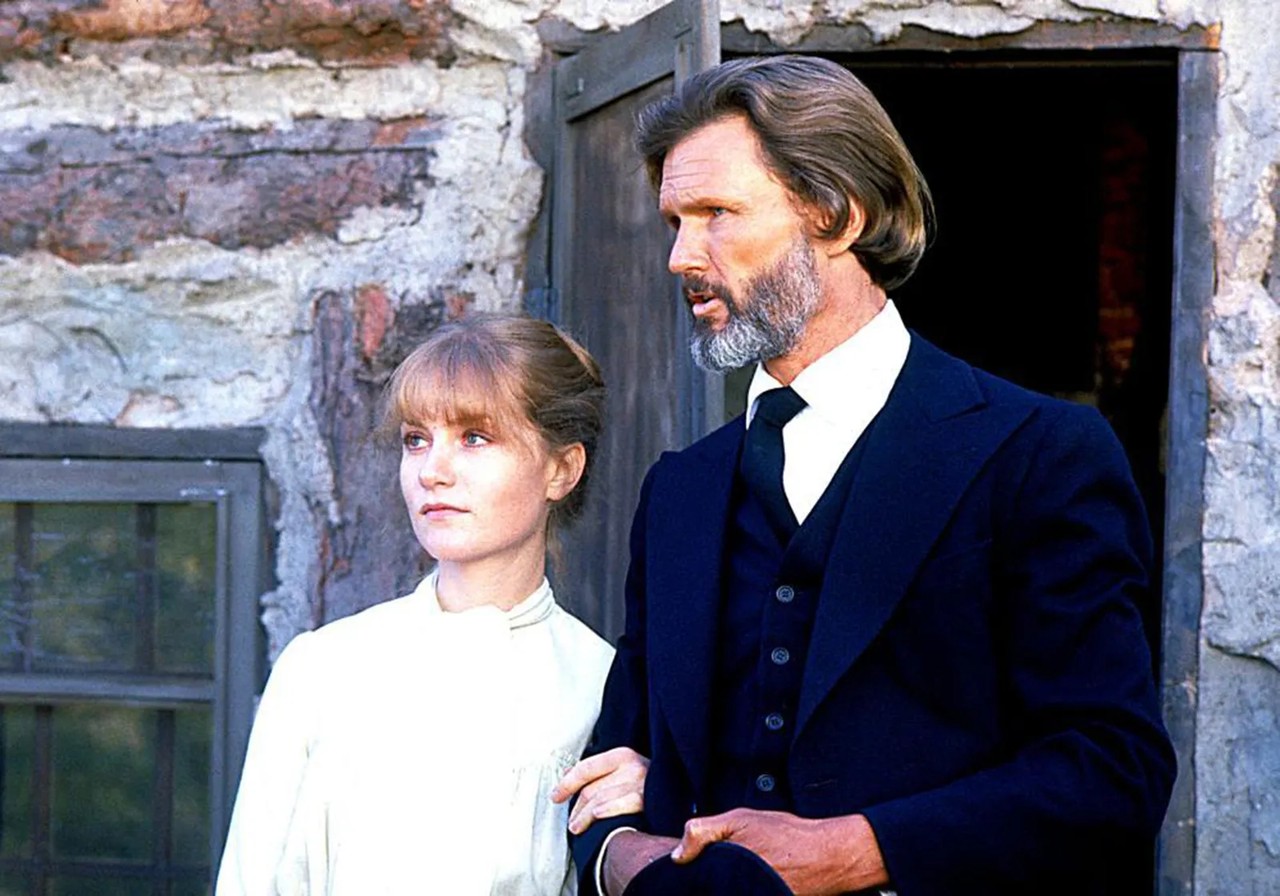 Isabelle Huppert and Kris Kristofferson in the movie Heaven's Gate 1980