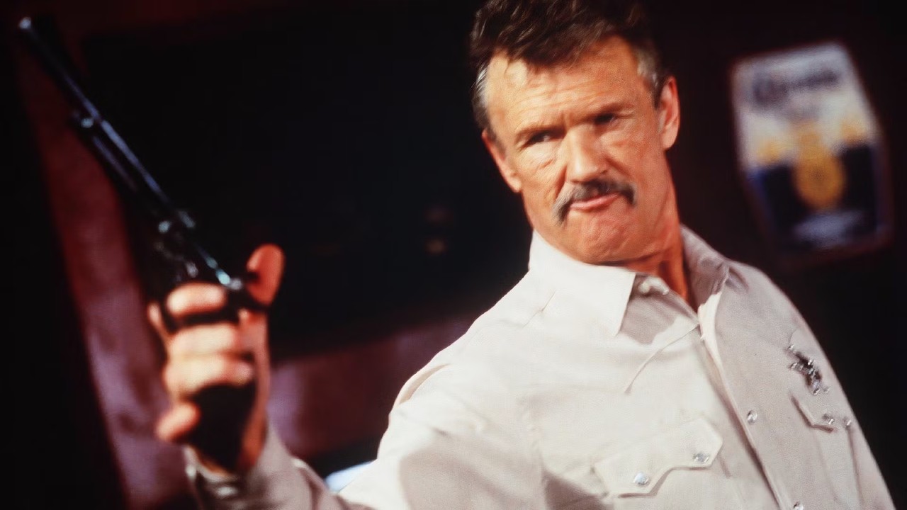 Kris Kristofferson as Charlie Wade in the movie Lone Star (Sheriff's Star)