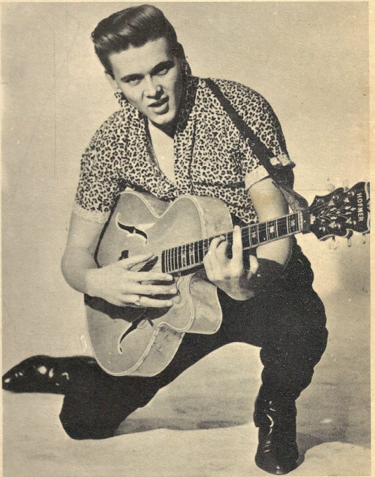 Billy Fury with guitar