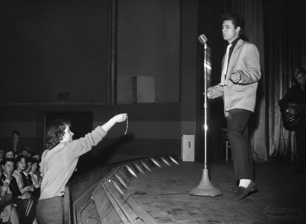 Cliff Richard at a concert, 1959
