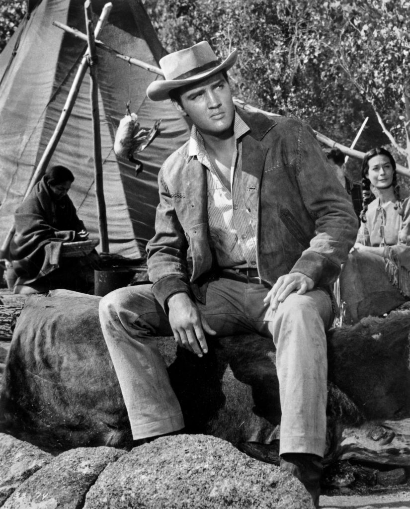 Elvis Presley as Paysar Burton in the movie The Flaming Star, 1960