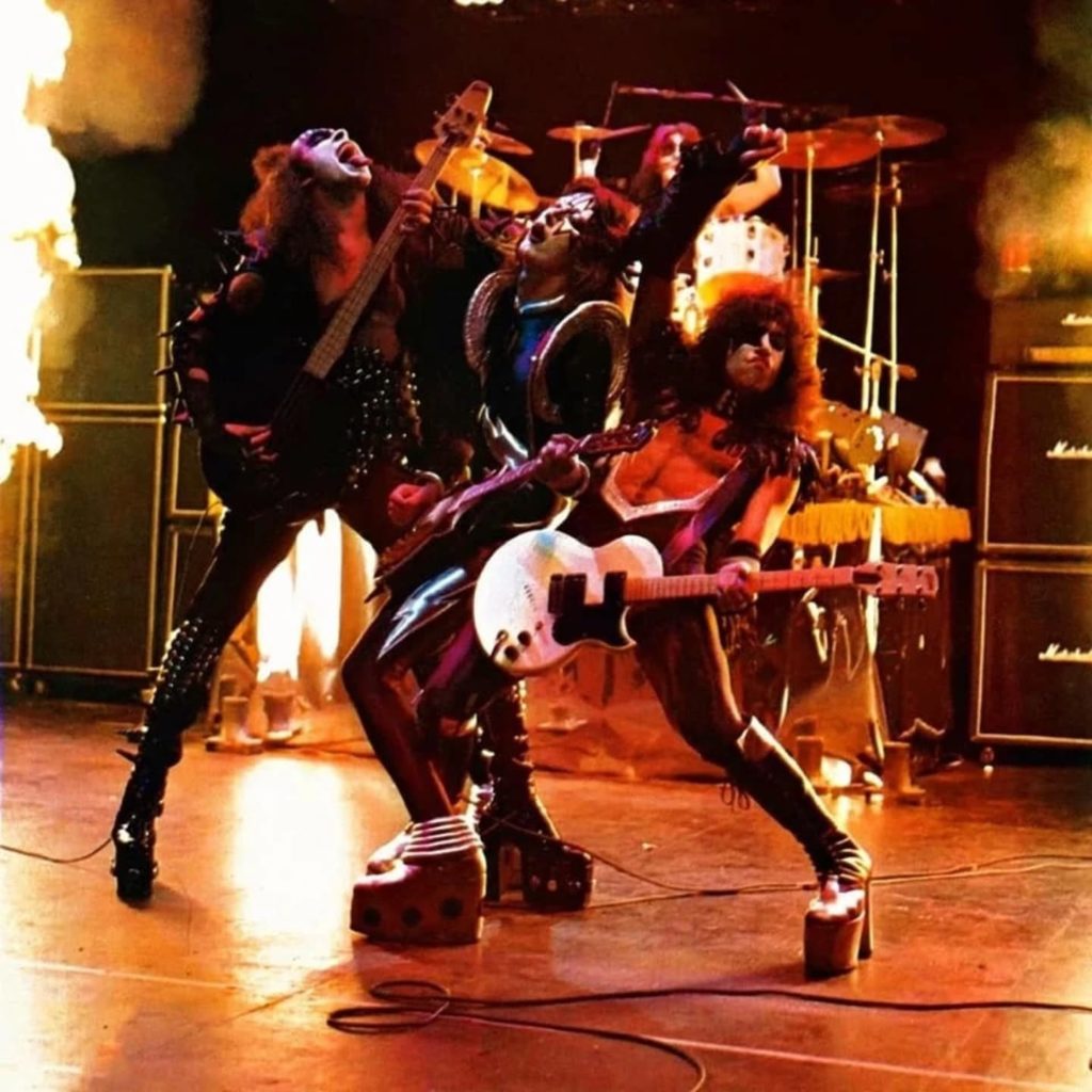 The KISS band in the 70s