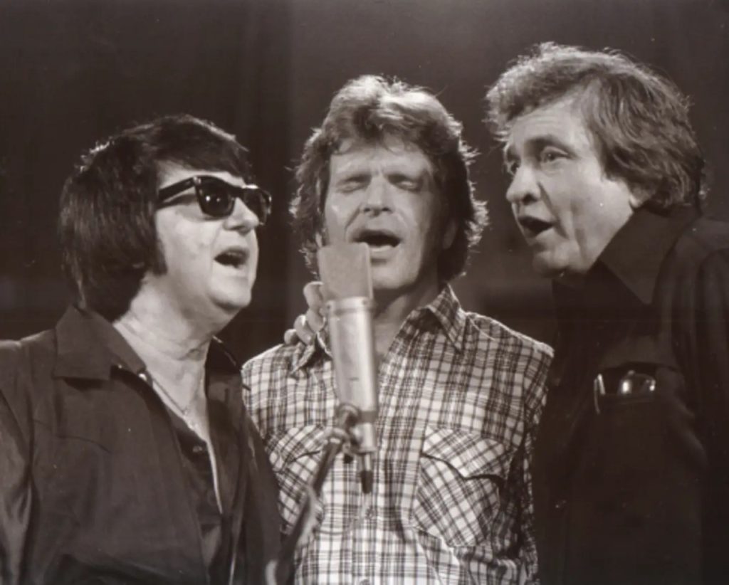 Roy Orbison, John Fogerty and Johnny Cash