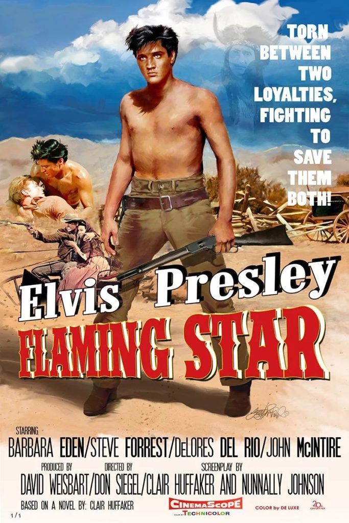 The poster for the Flaming Star movie DVD