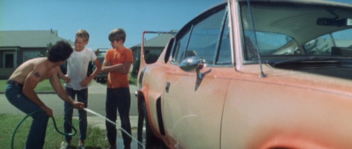 children and Corky, a shot from the film Corky 1972
