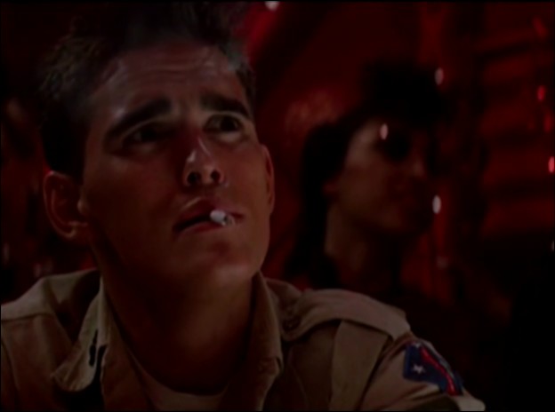 a shot from the movie Rebel (1985)