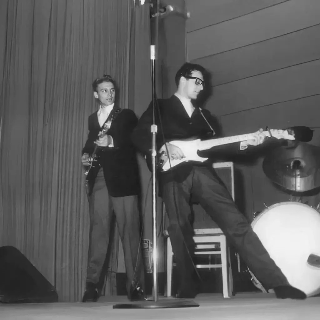 Waylon Jennings, Buddy Holly, Concert photo tour Winter Dance Party 1959